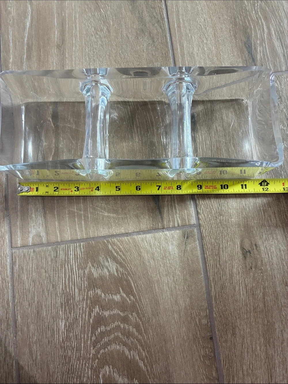 Clear Glass Triple Serving Dish